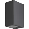Clearance Eglo FIRKANTET MEDELLIN UDENDØRS VÆGLAMPE SORT 2X5W