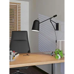 Best Eglo LORETO 1 VÆGLAMPE 28W SORT/HVID