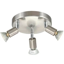 Clearance Eglo MINI RONDEL SKINNESPOT BØRSTET STÅL GU10 3X3W