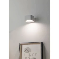 Clearance Eglo MURAGLIE 4-KANT GENOPLADELIG VÆGLAMPE HVID