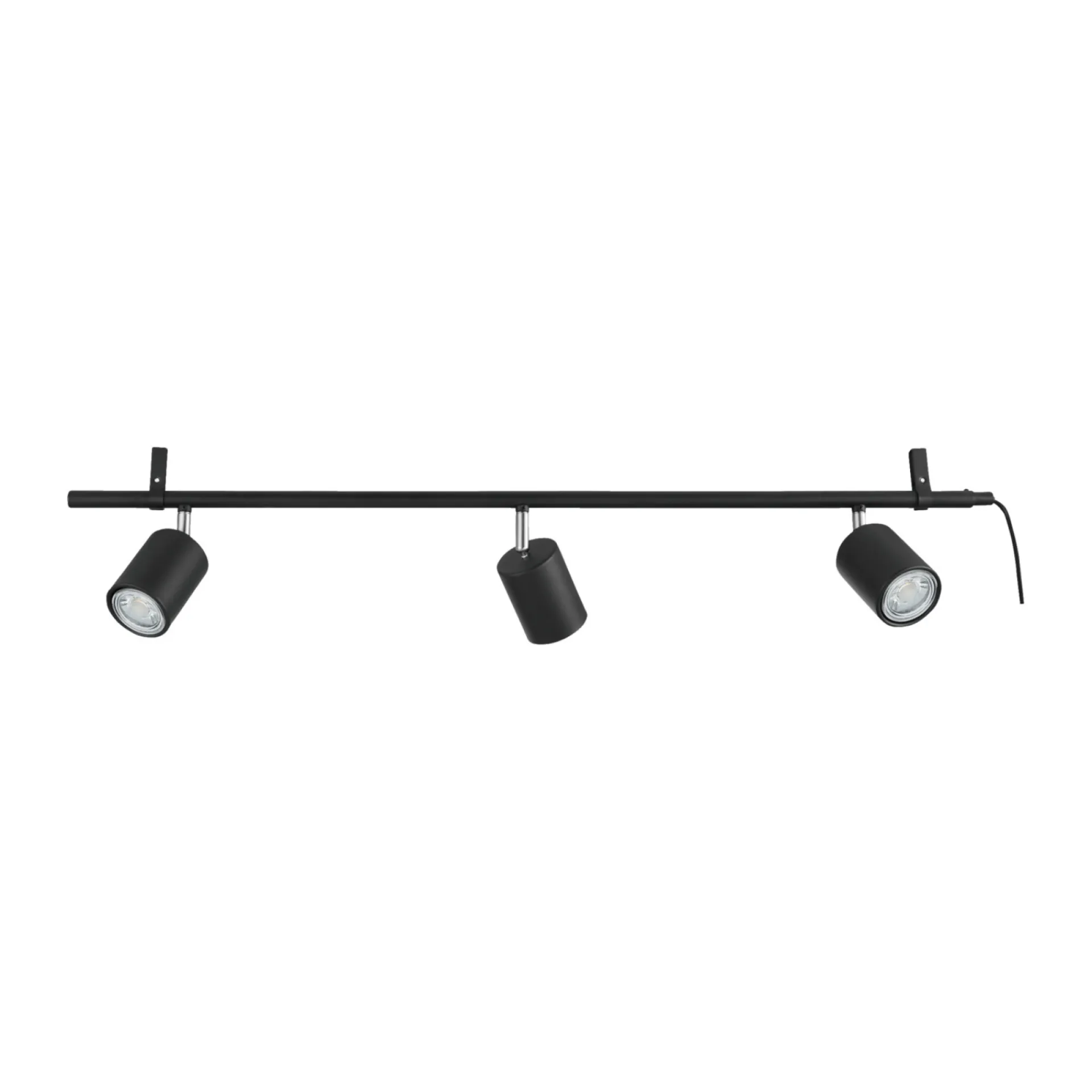 New Eglo PORTELLA SKINNESPOT SORT/BØRSTET STÅL GU10 3X3W