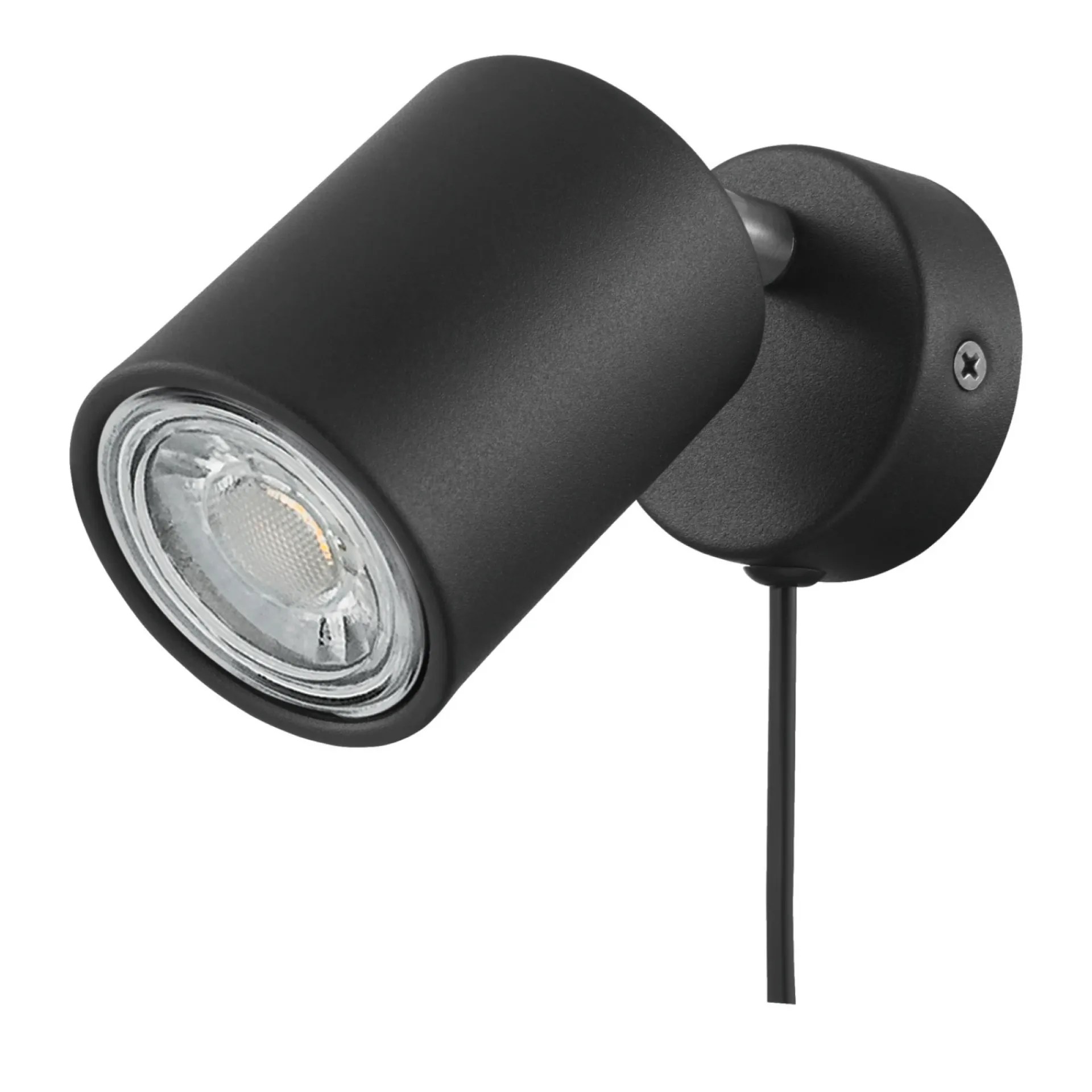 New Eglo PORTELLA SPOTLAMPE SORT/BØRSTET STÅL GU10 3W