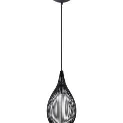 Sale Eglo RAZONI PENDEL SORT/HVID 19 CM