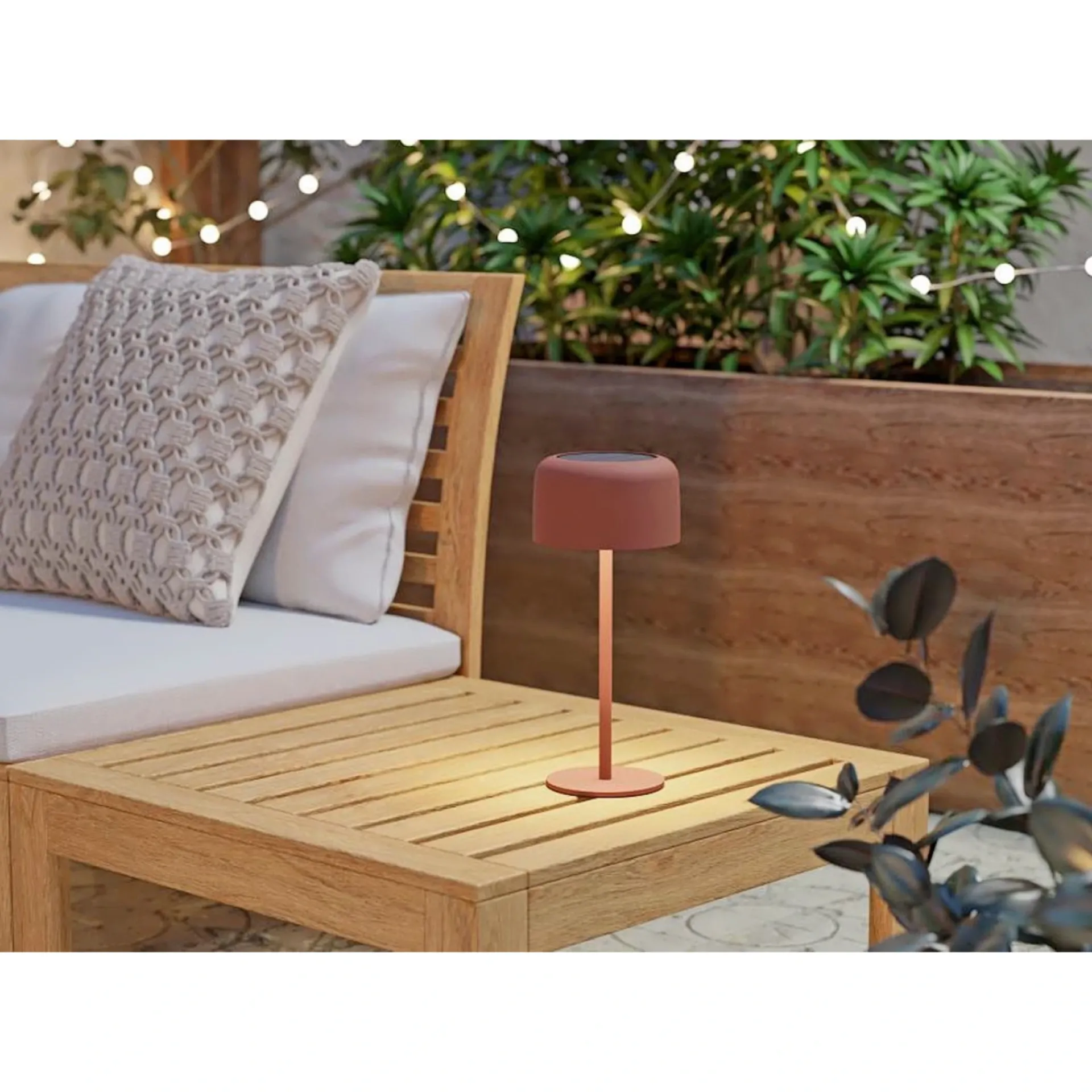 Outlet Eglo ROCCANOVA SOLCELLE BORDLAMPE RØD
