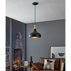 Outlet Eglo SABINAR PENDEL SORT/BRUN 28 CM