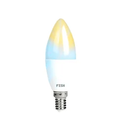 Hot FESH SMART HVID LED PÆRE E14 KERTE 5W