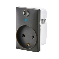 Best FESH SWITCH CURVELINE - SMART STIKKONTAKT KOKSGRÅ 1,5 MODUL M/JORD