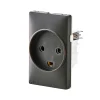 Hot FESH SWITCH CURVELINE STIKKONTAKT KOKSGRÅ 1,5 MODUL M/JORD