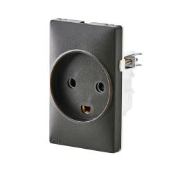 Hot FESH SWITCH CURVELINE STIKKONTAKT KOKSGRÅ 1,5 MODUL M/JORD