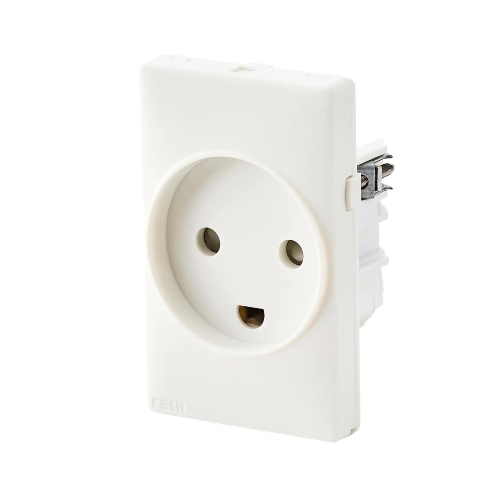 Discount FESH SWITCH CURVELINE STIKKONTAKT HVID 1,5 MODUL M/JORD