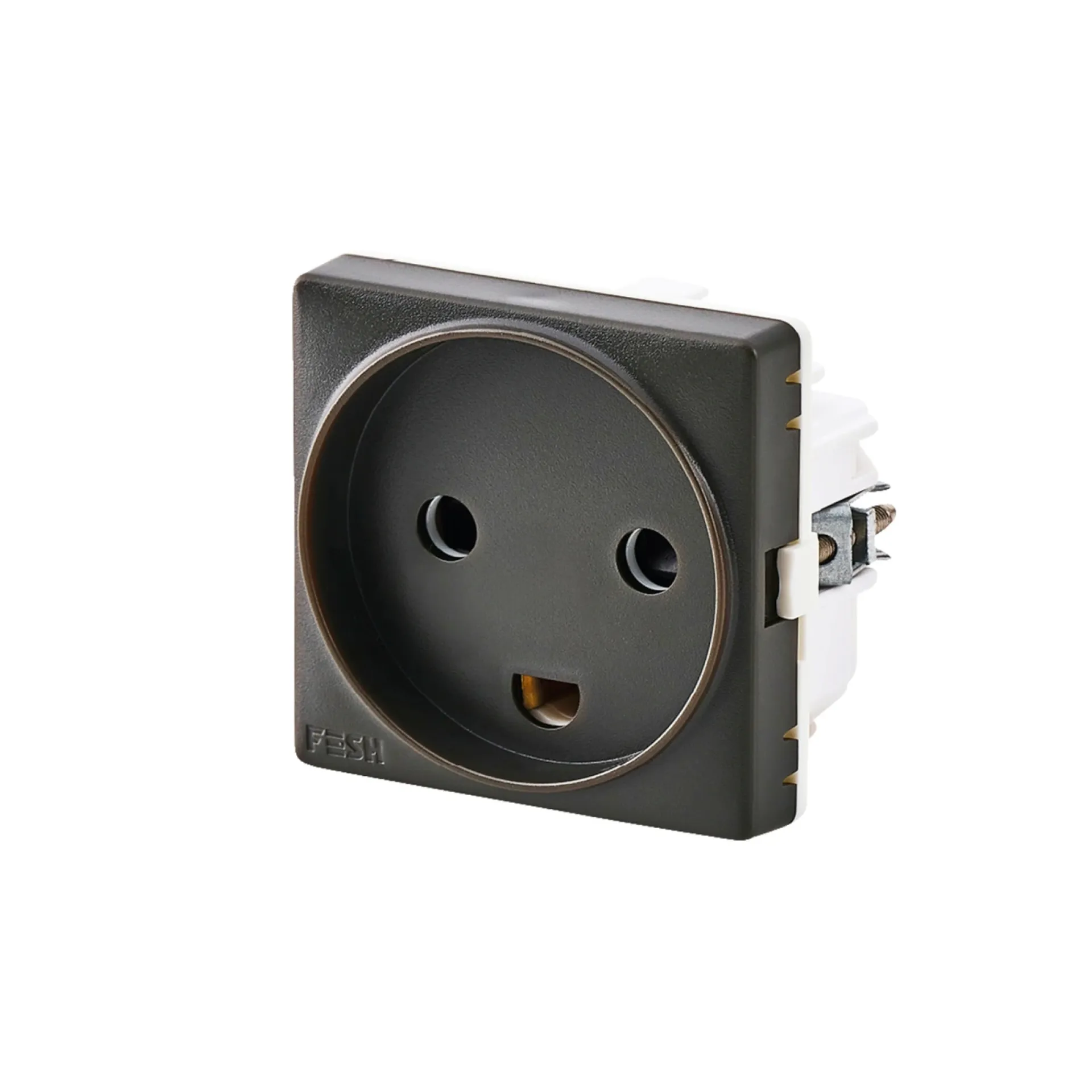 Discount FESH SWITCH CURVELINE STIKKONTAKT KOKSGRÅ 1,0 MODUL M/JORD