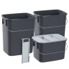 Outlet G. funder 2X12 L., 1X7 L. AFFALDSSORTERING GRÅ 265X440X190MM.