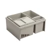 Online G. funder 3X11 L., 1X3 L. AFFALDSSORTERING GRÅ 530 X 425 X 240MM
