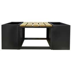 Hot Garden Life MED 2 PLANTEKASSER HAVEBÆNK SORT 120 CM