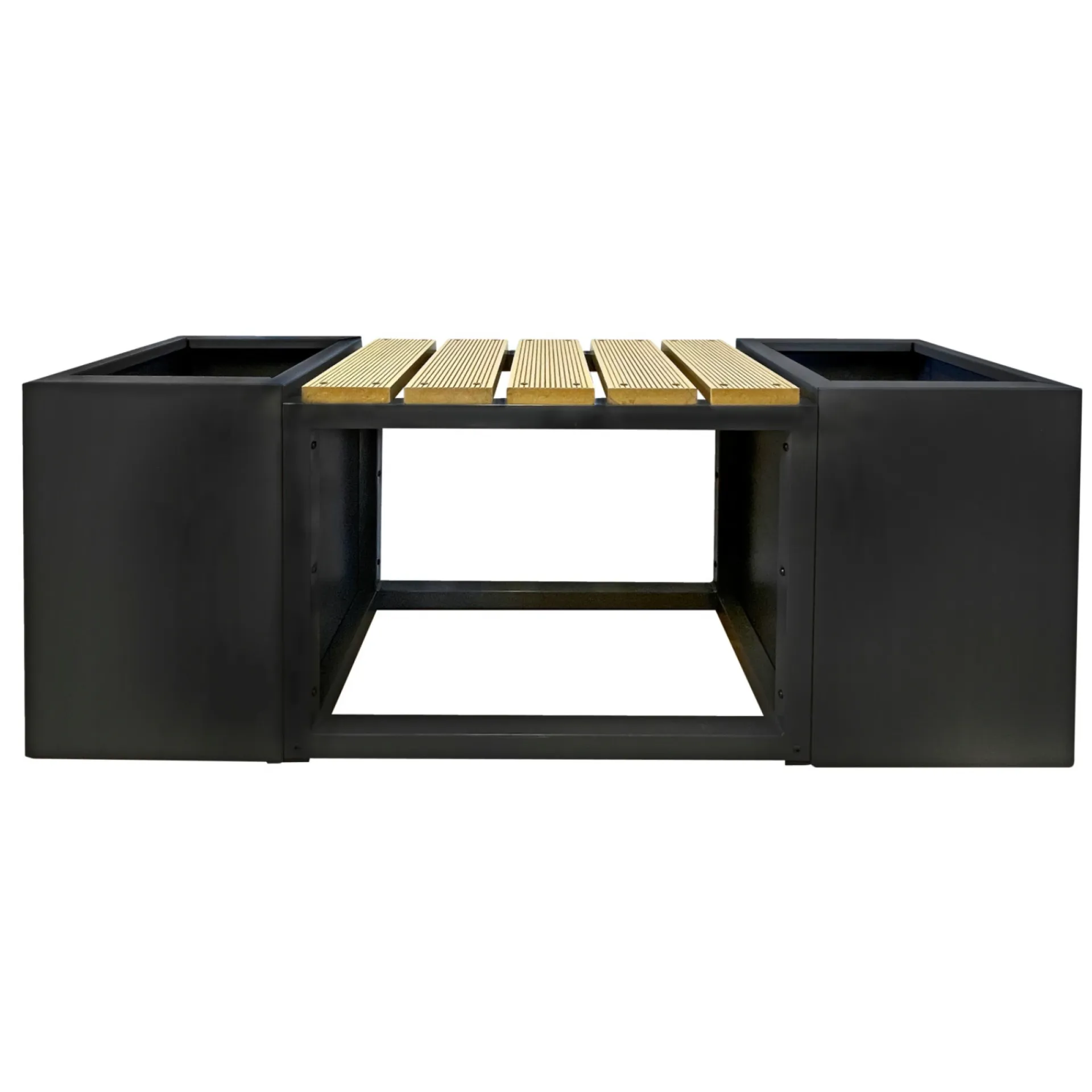 Hot Garden Life MED 2 PLANTEKASSER HAVEBÆNK SORT 120 CM
