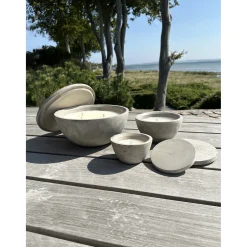 Best Garden Life UDENDØRS STEARINLYS BETON GRÅ Ø27,8XH 13,7 CM