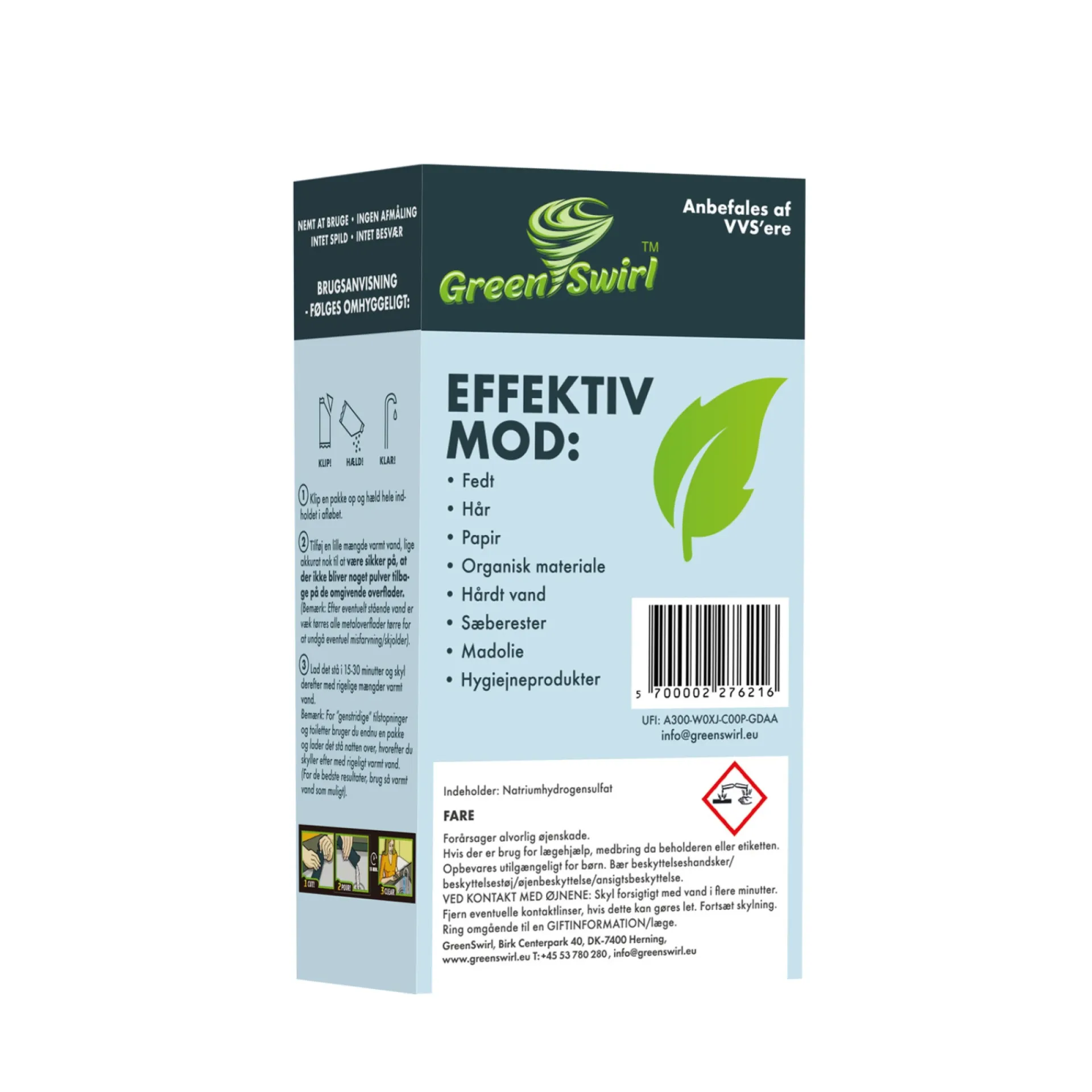 Discount GreenSwirl 2 DOSERINGSPOSER AFLØBSRENS 233 G PR. POSE