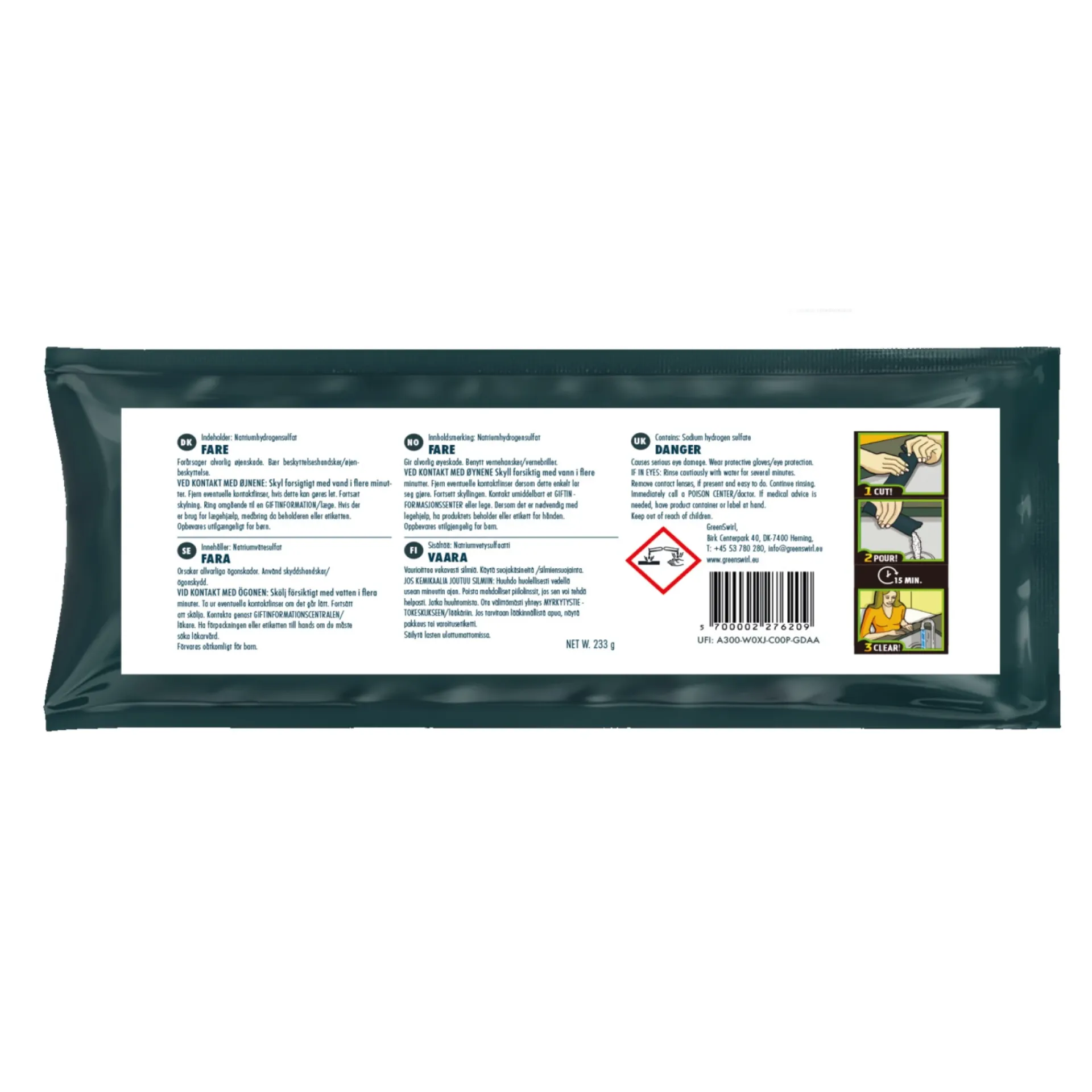 Discount GreenSwirl 2 DOSERINGSPOSER AFLØBSRENS 233 G PR. POSE