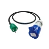 Online Gripo ADAPTER BLÅ FRA DK STIKPROP TIL CEE MELLEMLED - 230V 1,2 - MTR