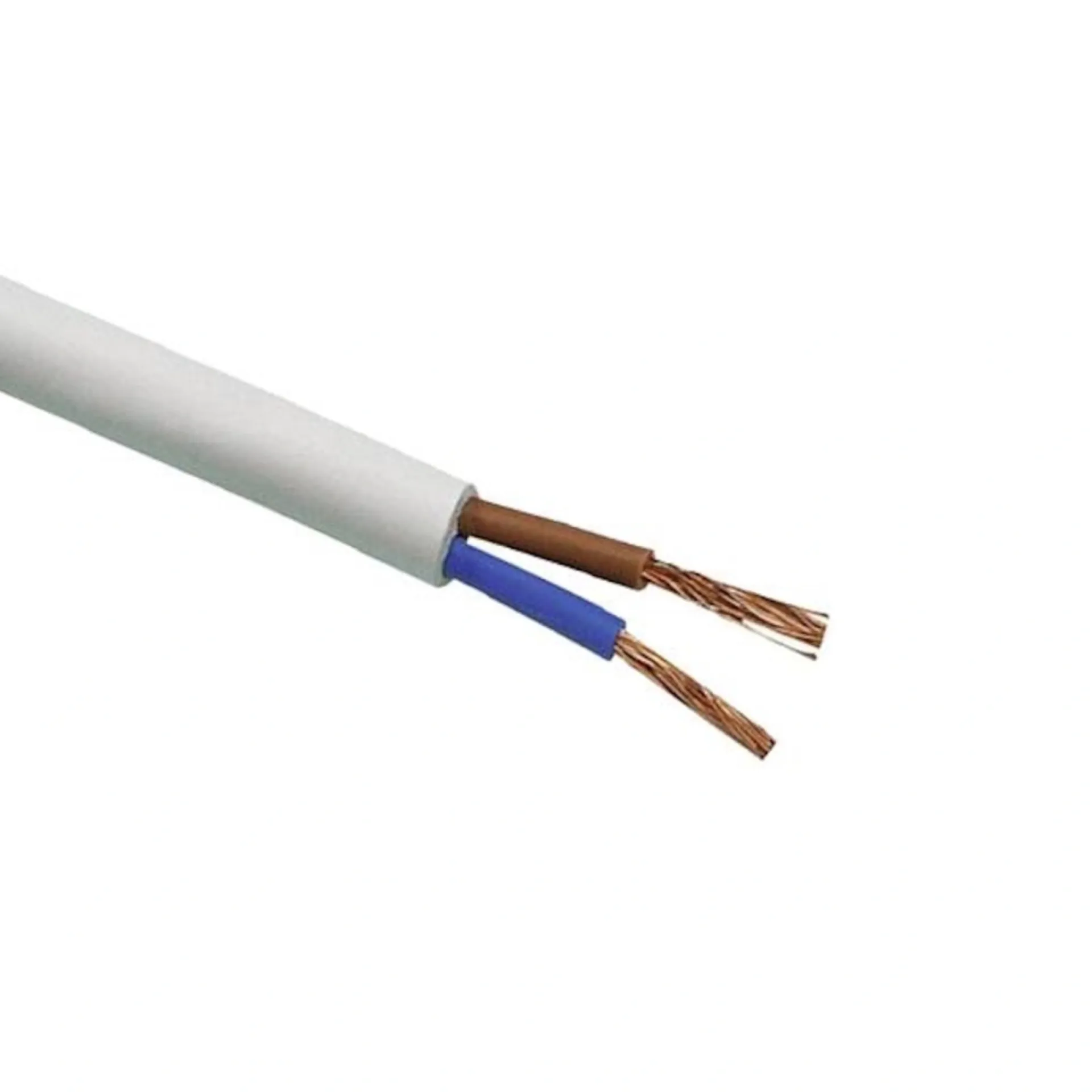Clearance Gripo H03VV-F RUND LEDNING 2X0,75 MM² 5 M HVID
