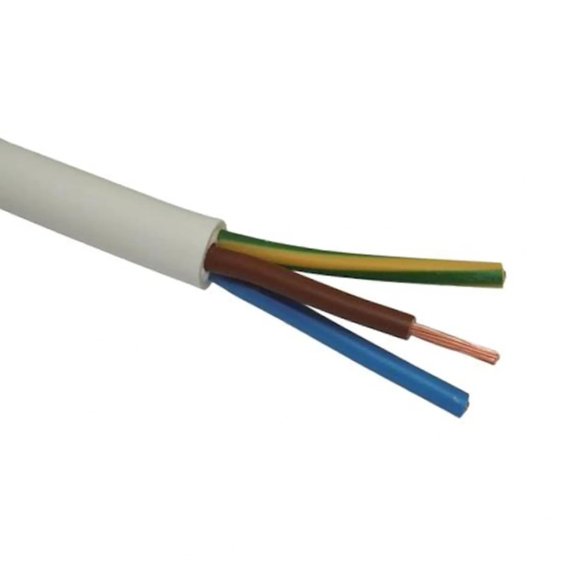 Discount Gripo H03VVH-F RUND LEDNING 3X0,75 MM² 50 M HVID