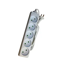 Online Gripo STIKDÅSE 5 UDTAG U/JORD HVID 1,5 M KABEL