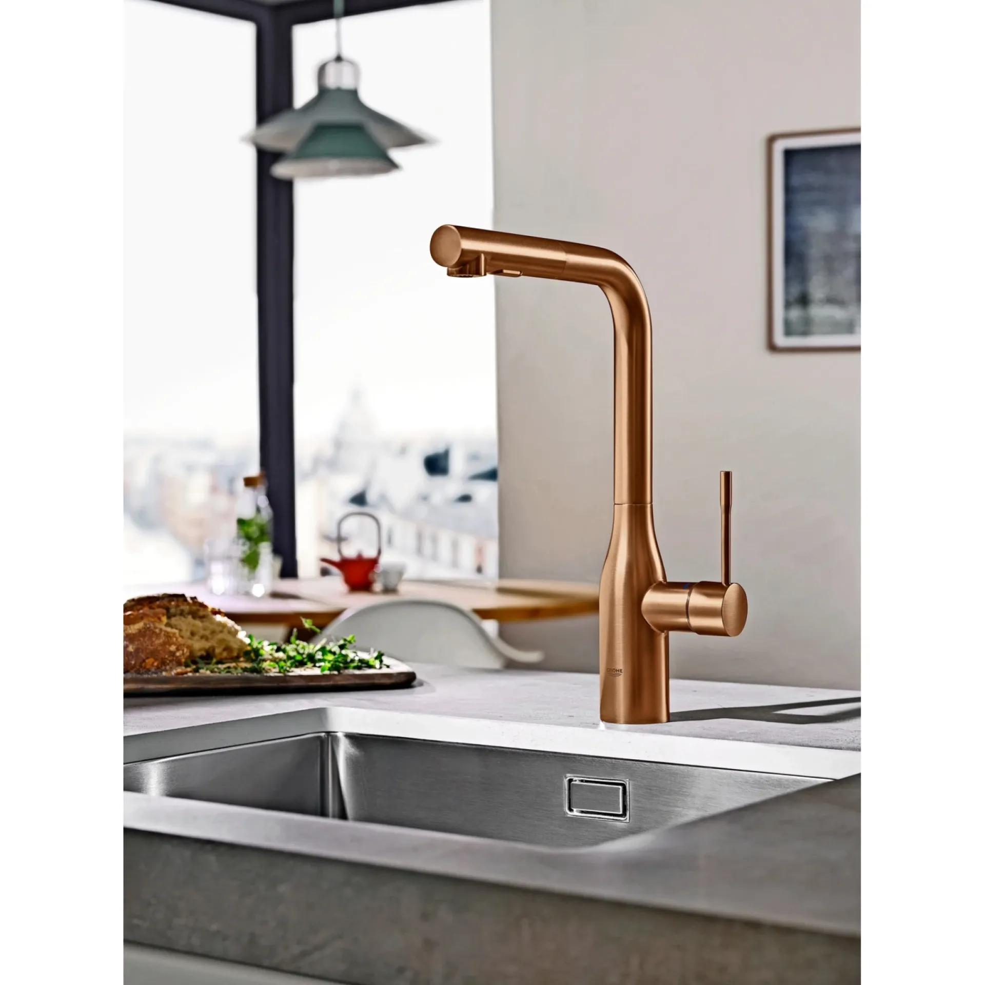 Outlet Grohe ESSENCE KØKKENARMATUR MAT KOBBER