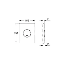 Grohe NOVA COSMOPOLITAN 38765000 BETJENINGSPLADE KROM