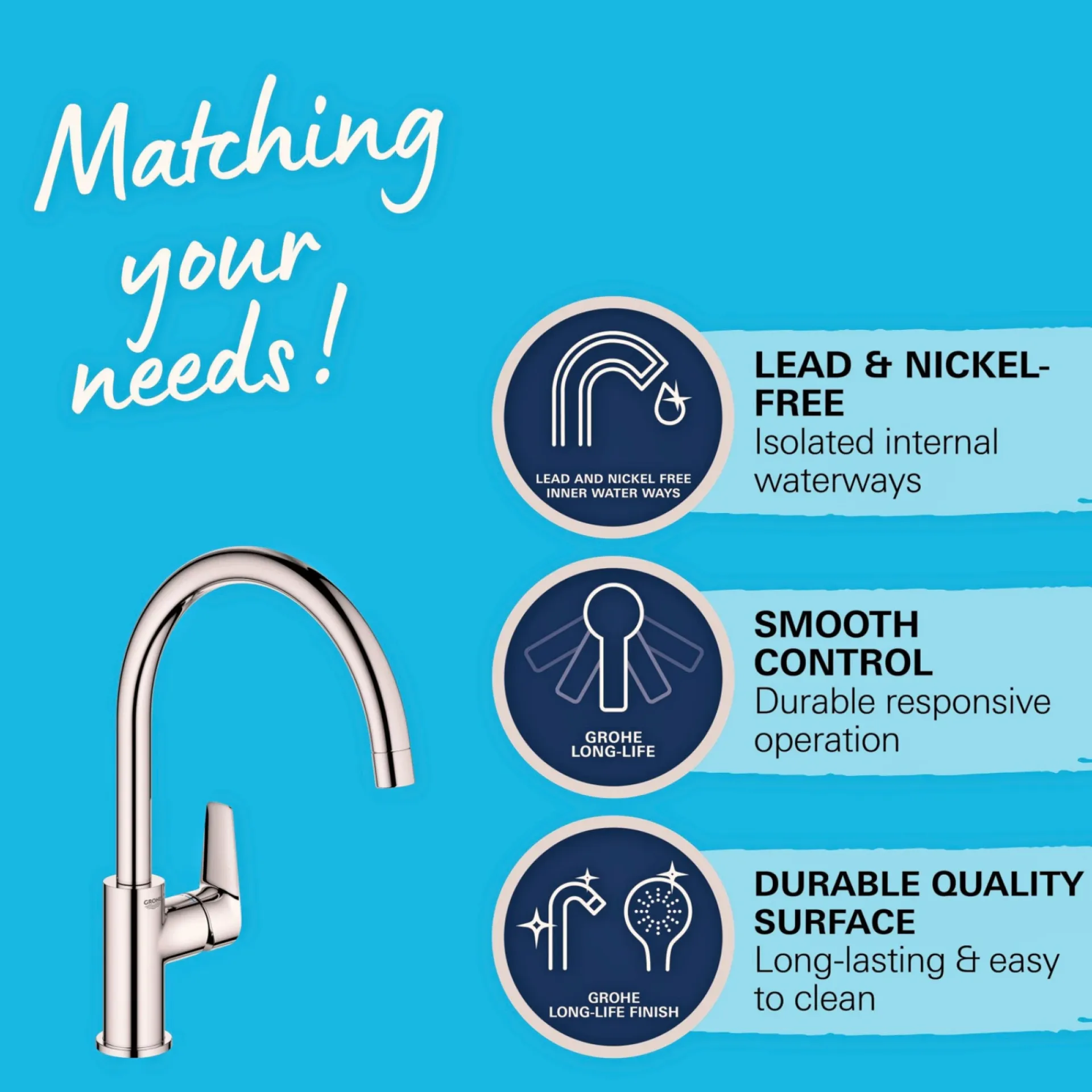 Sale Grohe START EDGE QUICKFIX, C-TUD KØKKENARMATUR KROM