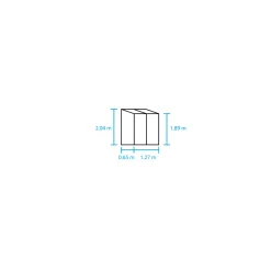 Sale Halls QUBE LEAN-TO 24 VÆGDRIVHUS 3 MM HÆRDET GLAS SORT 0,9 M2