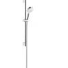Hansgrohe CROMETTA 1JET ECOSMART BRUSERSTANGSÆT HVID/FORKROMET