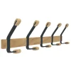 Hot Home>it KNAGERÆKKE SORT 5 KN L50×D7X H12 CM