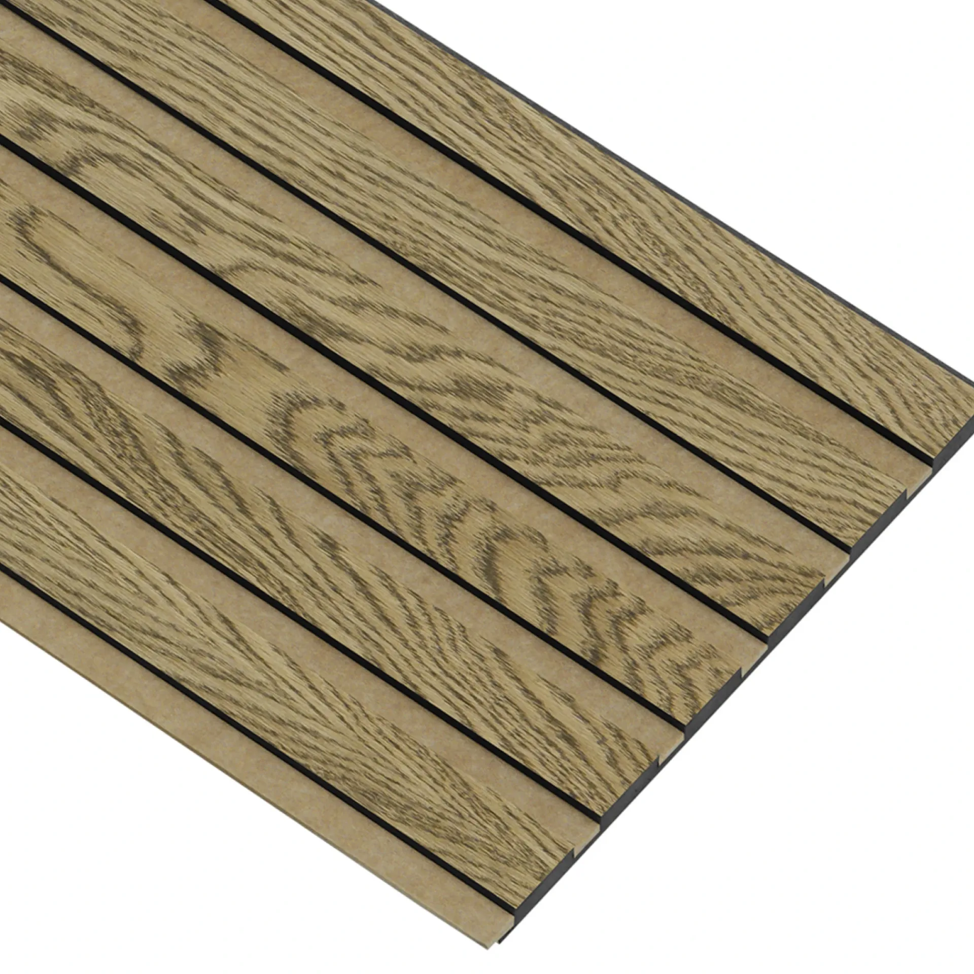 Clearance I-Wood AKUSTIKPANEL EG MØRKEBRUN OLIE 17 X 300 X 2400 MM