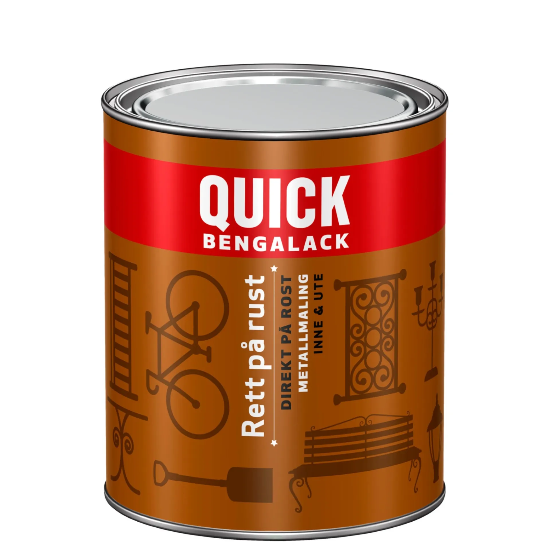 Best Jotun QUICK BENGALACK DIREKTE PÅ RUST METALMALING 0,75 L SORT