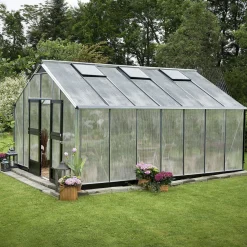Outlet Juliana GARTNER EKSKL. SOKKEL DRIVHUS 10 MM POLY ALUMINIUM 18,8 M2