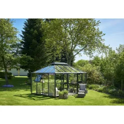 Online Juliana GRAND OASE ORANGERI 3 MM HÆRDET GLAS HELE BANER ANTRACIT 13 M²