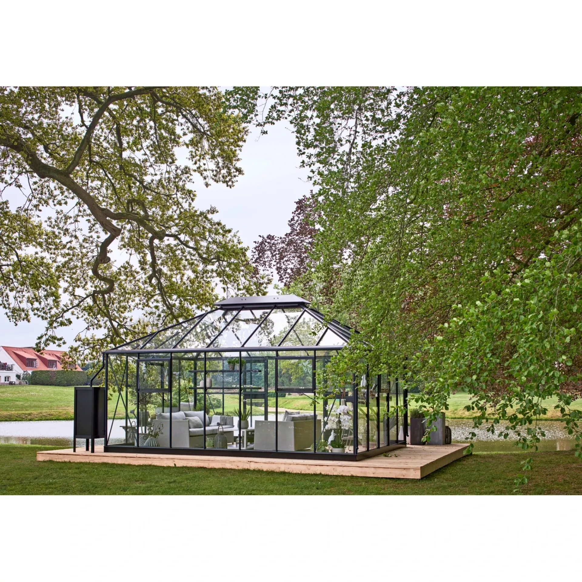 Best Juliana GRAND OASE ORANGERI 3 MM HÆRDET GLAS HELE BANER ANTRACIT 18,8 M2