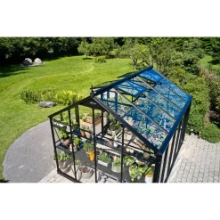 New Juliana JUBII 60 EKSKL. SOKKEL DRIVHUS 3 MM HÆRDET GLAS HELE BANER SORT 10,9 M2