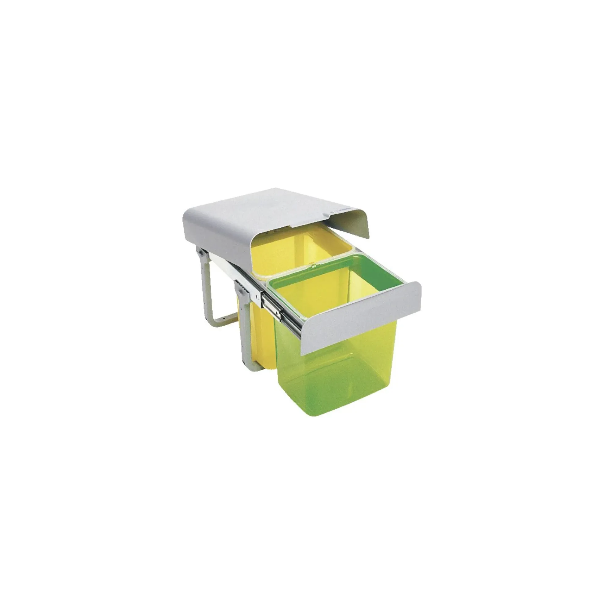 Clearance Juvel EKKO 2 AFFALDSSTATIV HVID/GUL 16+16 L