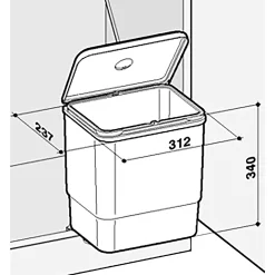 Discount Juvel SESAMO2 AFFALDSSPAND HVID/GUL/GRØN 8+8 L