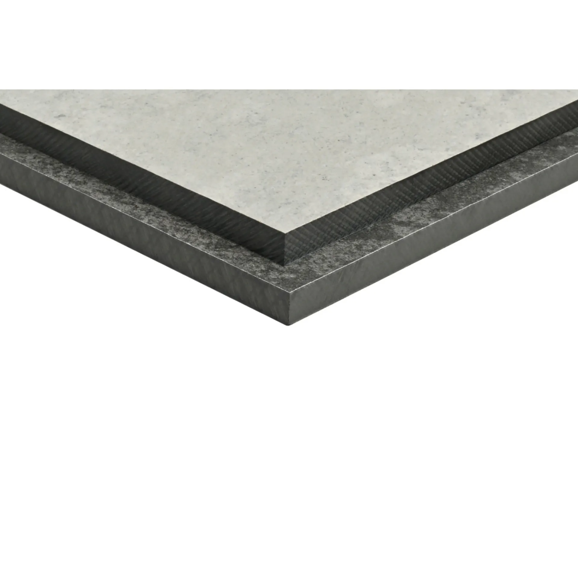 New Keflico COMPACT MINERAL/CERAMIC TERRA BORDPLADE GRÅ 620 X 3000 X 12 MM