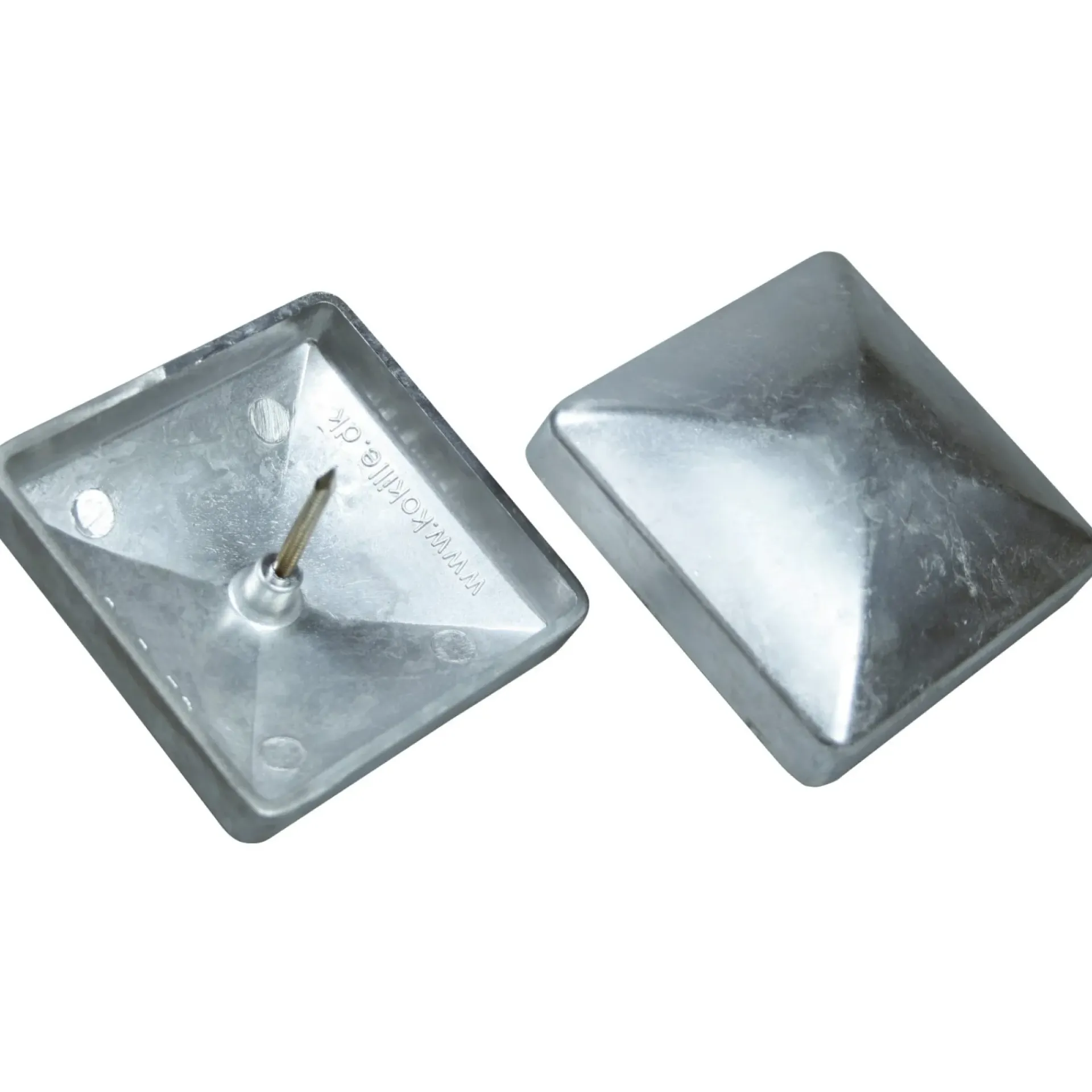 Online Kokille CAP 76 STOLPEHAT ALUMINIUM GRÅ 76 X 76 MM