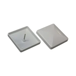 Kokille CAP 76 STOLPEHAT ALUMINIUM HVID 76 X 76 MM