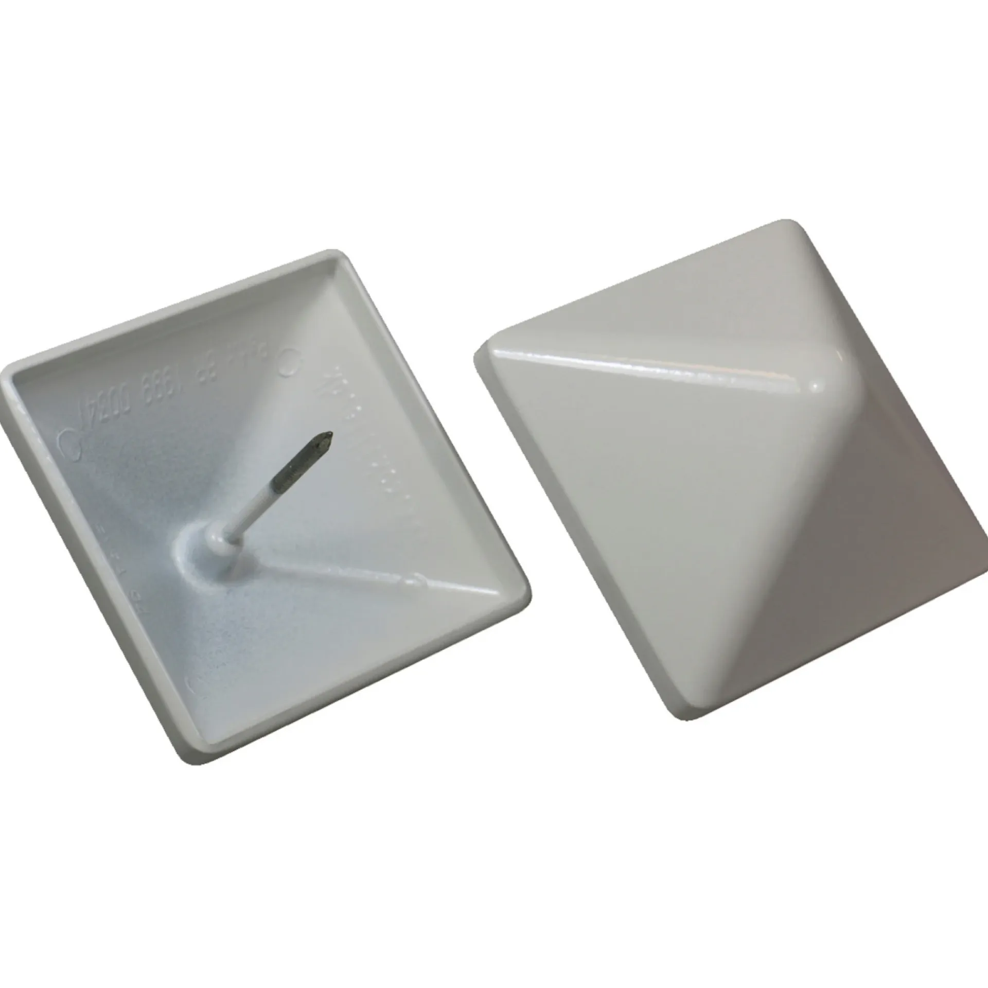 Best Kokille PYRA 94 STOLPEHAT ALUMINIUM HVID 94 X 94 MM