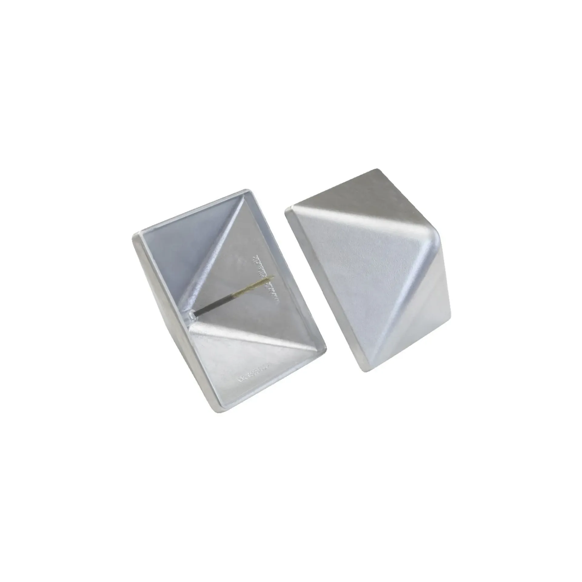 Best Kokille PYRA 104 STOLPEHAT ALUMINIUM GRÅ 104 X 104 MM