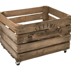 Clearance LAND ÆBLEKASSE TRÆ NATUR 40X49,4X35,2 CM
