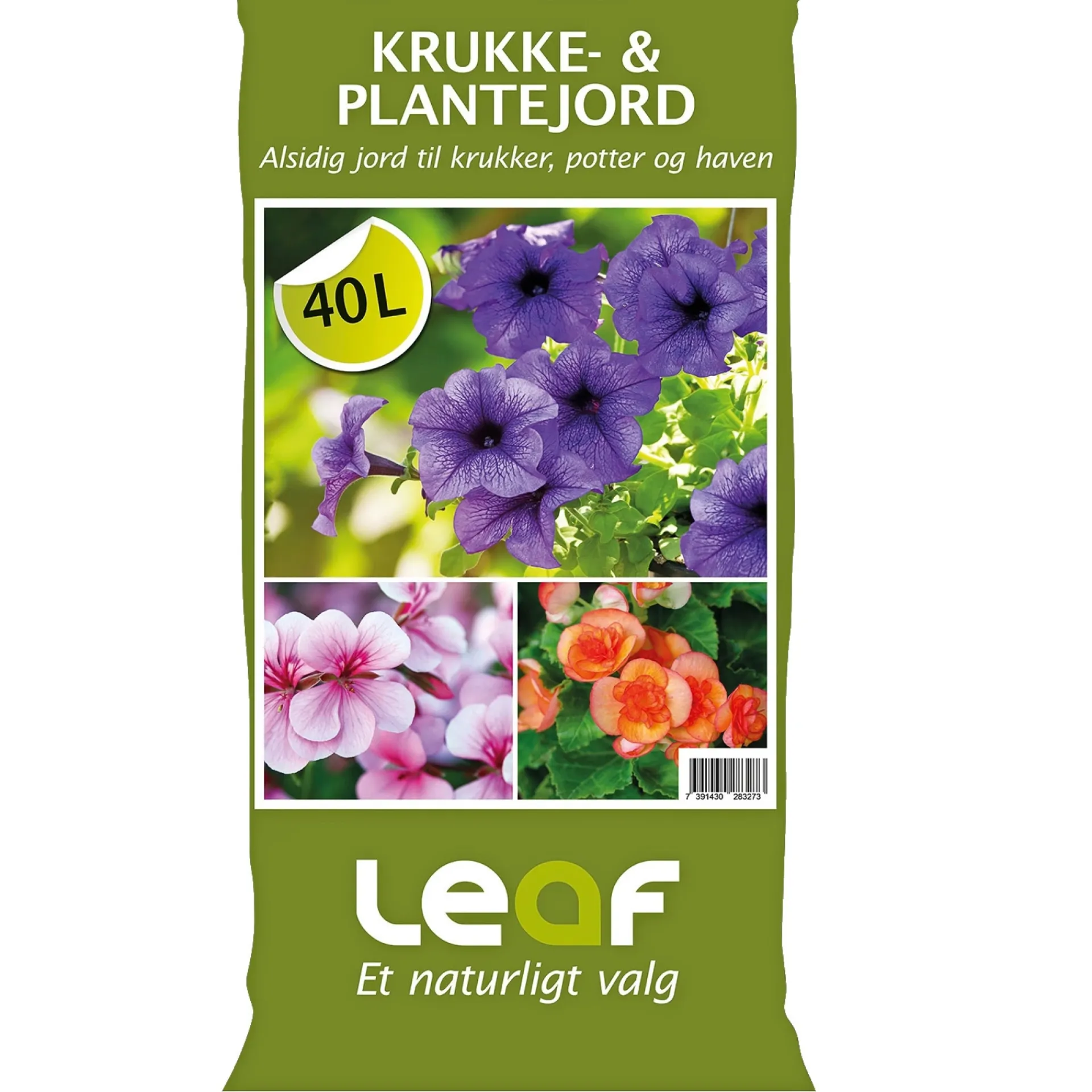 Hot Leaf KRUKKE- OG PLANTEJORD 40L