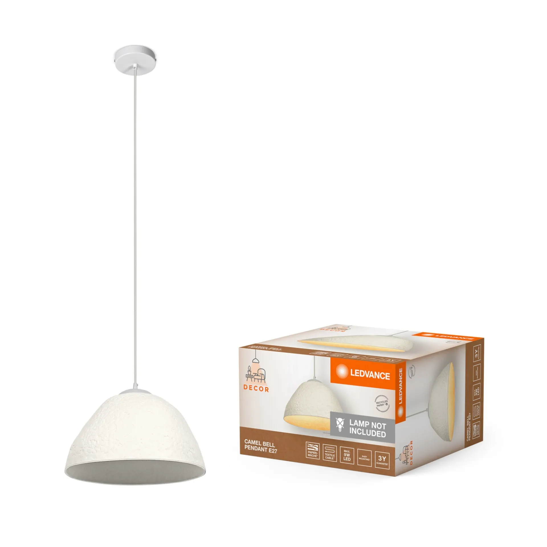 Hot LEDVANCE DECOR CAMEL PENDEL HVID 38,2 CM