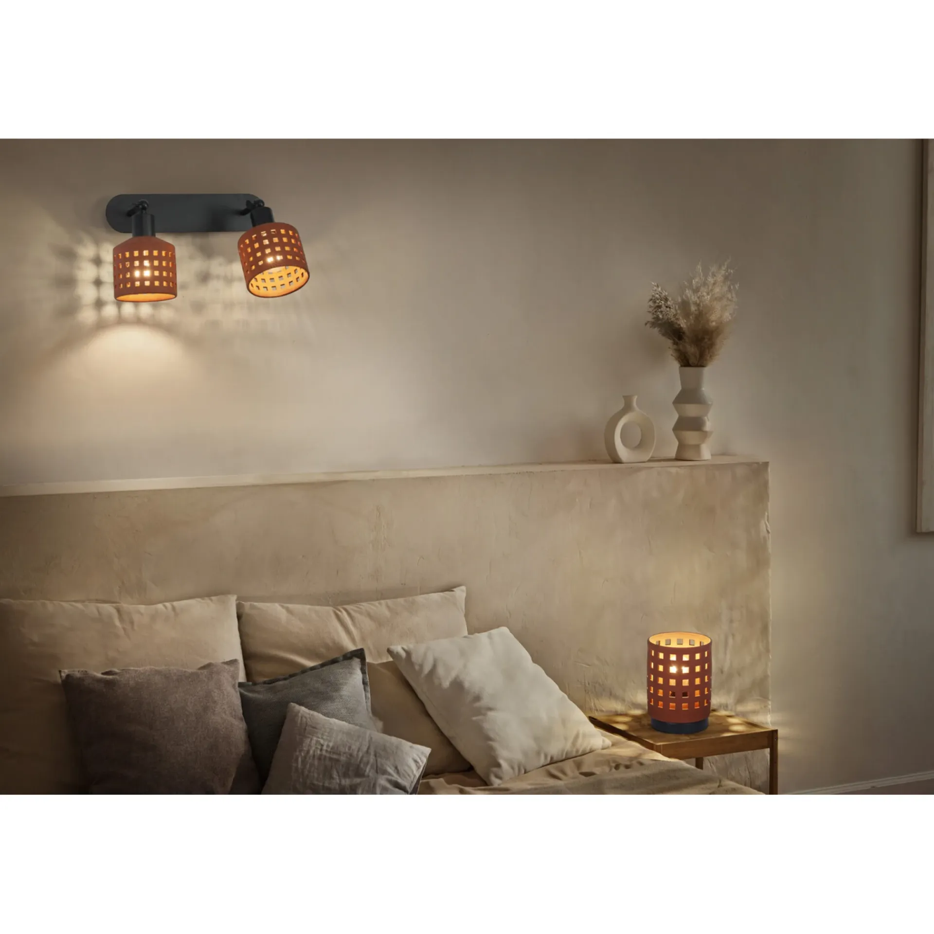 LEDVANCE DECOR CLAY BORDLAMPE BRUN 28,3 CM