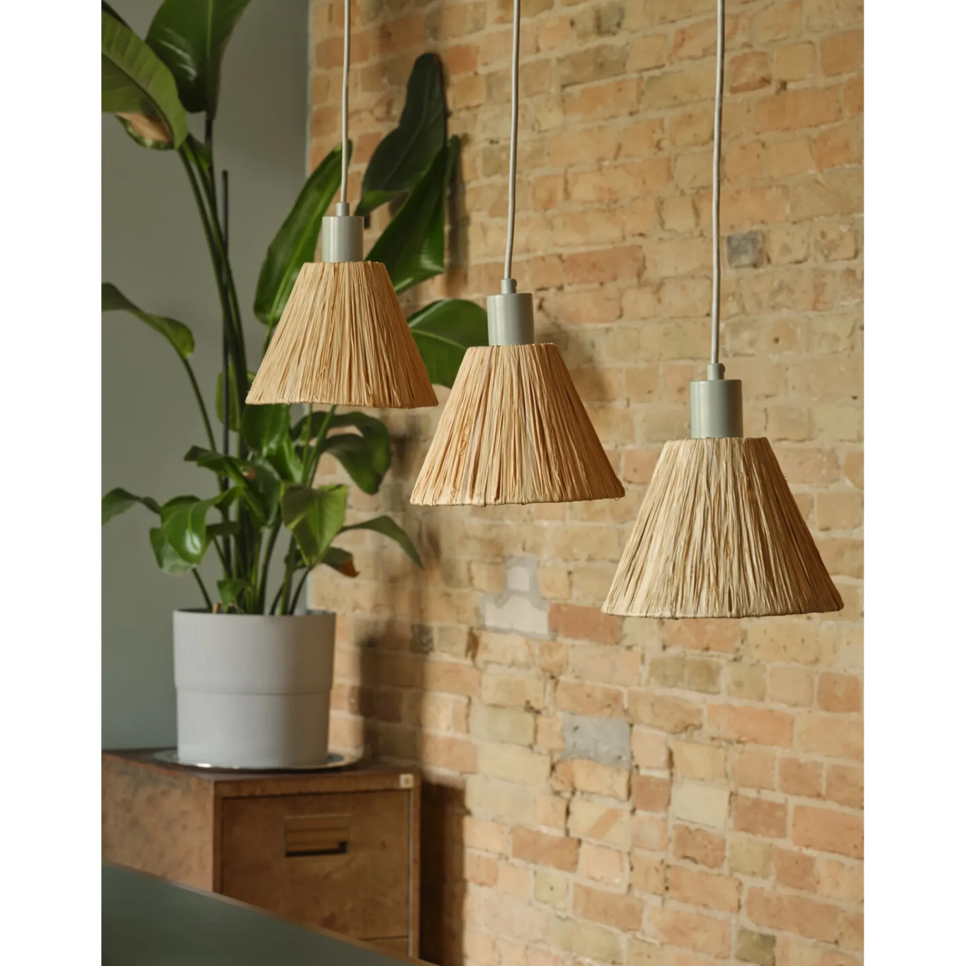 New LEDVANCE DECOR RAFFIA GULVLAMPE BRUN/GRØN 71,3 CM